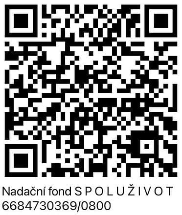 QR kód pro příspěvek Nadačnímu fondu SPOLUŽIVOT
